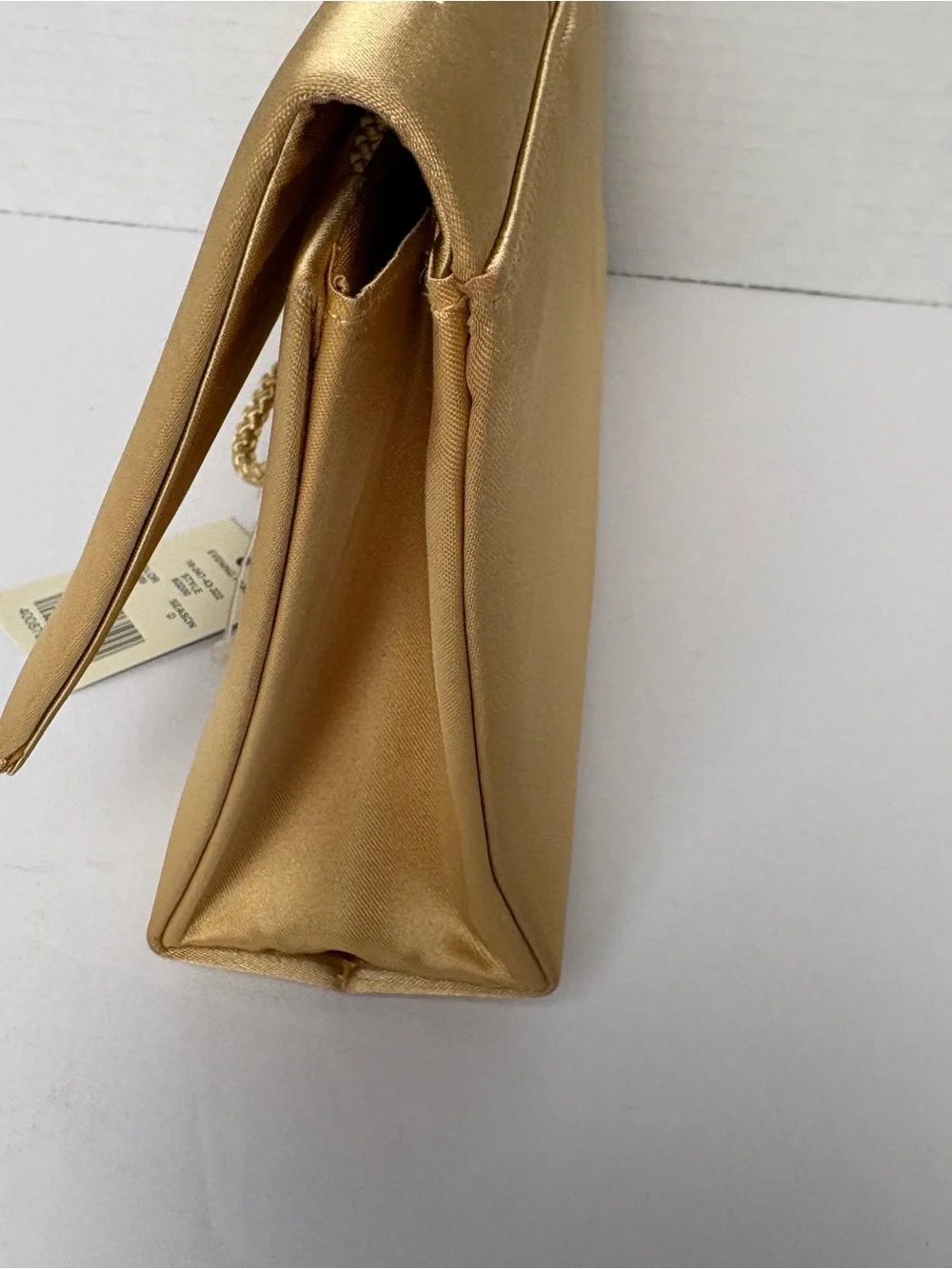 NWT- Valerie Stevens gold satin convertible evening clutch